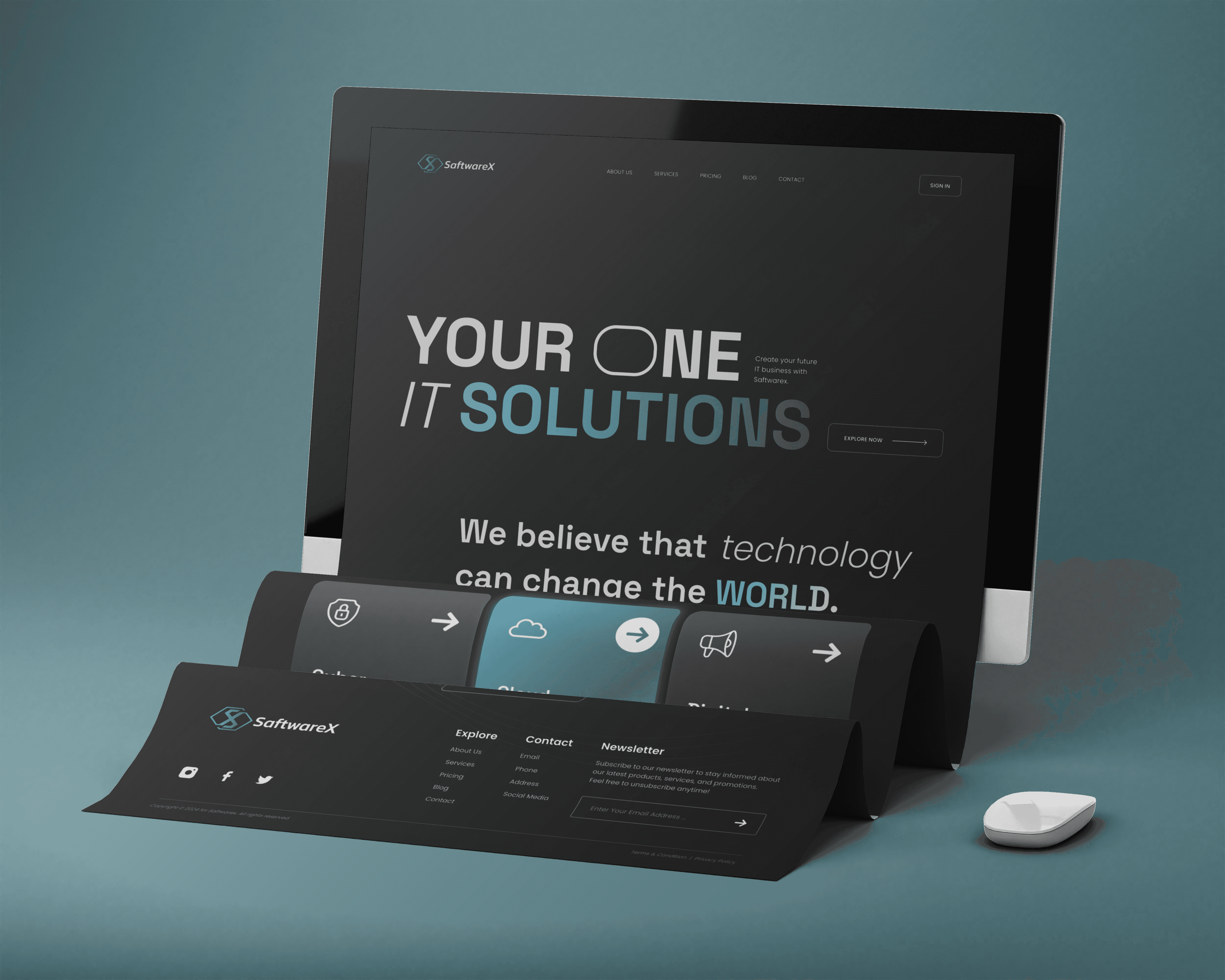 SaftwareX company portfolio homepage